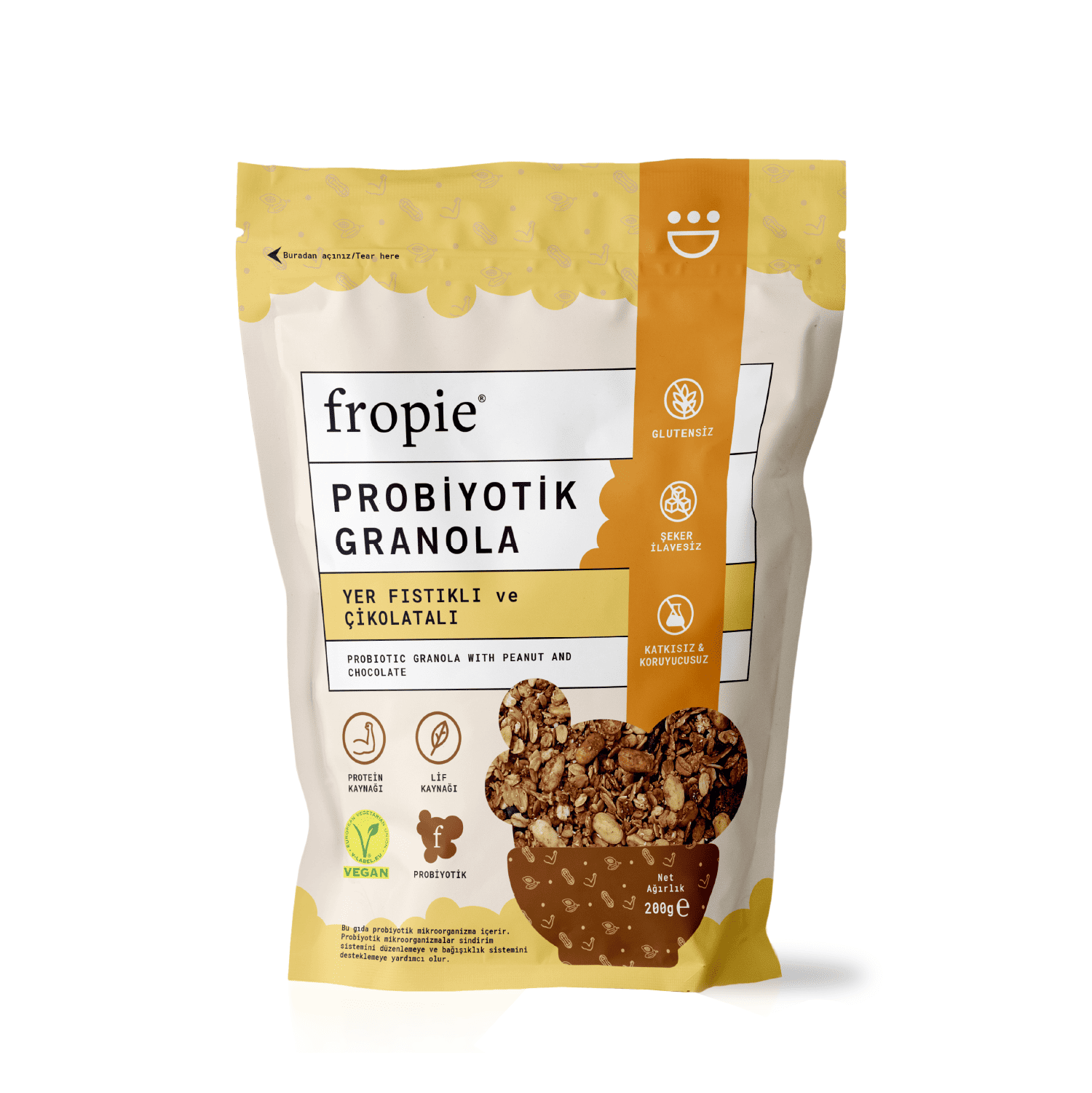 Probiyotik Granola- Yer Fıstığı&Çikolata 200 gr